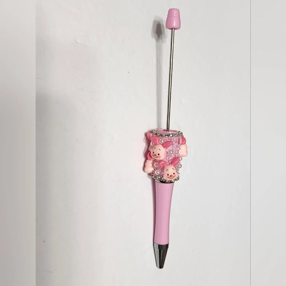 Pig Beadable Pen Beaded Crafts Sugar‎ Rhinestones Crafts DIY Embelishments